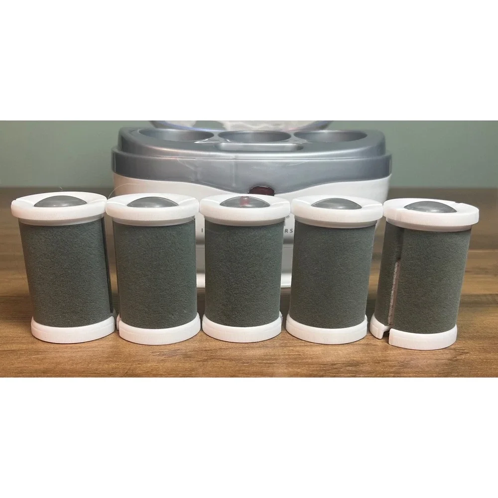 Conair Instant Heat Hairsetter 5 Large Velvet Flocked Rollers Travel Size White